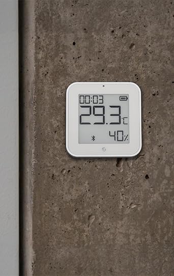 Shelly BLU H&T Display ZB Black, Bluetooth & Zigbee Operated Temperature & Humidity Levels Sensor, E-Paper Display, Home Assistant, Alexa, Google Home, Real-Time Monitoring, Long-Life Battery - Image 4
