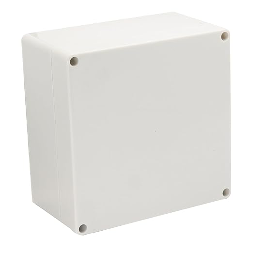 Project Box IP65 Waterproof Junction Box ABS Plastic Electrical Boxes DIY Electronic Project Case Power Enclosure White 6.30x6.30x3.54 inch (160 x 160 x90 mm) by Raculety