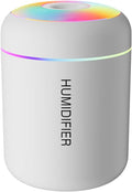 180ml Portable Small Humidifier with Colorful LED Night Light, USB Personal Desktop Humidifier for Car Home Office Travel, Auto Shut-Off, 2 Mist Modes, Super Quiet by HKTOPCNE