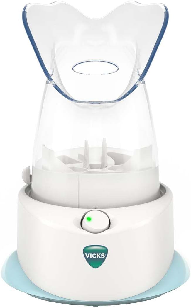 Vicks Personal Steam Inhaler for Targeted, Natural Steam Relief for Allergies, Congestion, Cough & Colds, and Sinus Irritation, Use with VapoPads - 1 Included by VicksDevices
