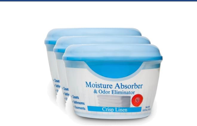 NEW(3 pack) For Closets Moisture Absorber & Odor Eliminator, Crisp Linen, 12.8 oz by Unknown