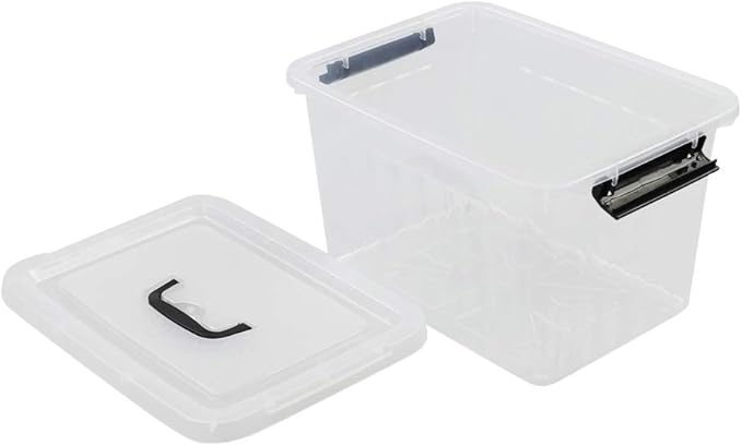 10 L Clear Plastic Latching Box, Plastic Storage Bin with Lids, 4-Pack - Image 4