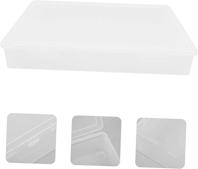 jojofuny Document Organizer Box Transparent Storage Case for Photos Certificates Documents Lightweight Portable File Holder for Desk Travel Keeps Files Dry Tidy - Image 4