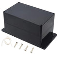 Zulkit Junction Box ABS Plastic Dustproof Waterproof IP65 Universal Electrical Boxes Project Enclosure with Fixed Ear Black 7.87 x 4.72 x 4.45 Inch (200 x 120 x 113 mm)(Pack of 1) by Zulkit