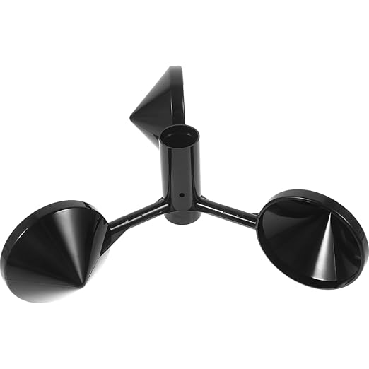VANZACK Wind Direction Indicator 3-Cup Wind-Speed Sensor Anemometer Cover Air Flowing Cup Replacement Wind Anemometer Shell Wind Measure Device Abs Sensors Wind Indicator Part - Image 9