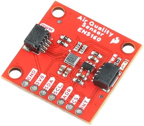 SparkFun Indoor Air Quality Sensor - ENS160 (Qwiic) Digital Multi-Gas Sensor Solution, TVOC, Air Quality raw Sensor Measurements, Board Dimensions: (Inches) 1.00 x 1.00 x 0.50 by SparkFunElectronics