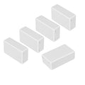 LeMotech Project Box 5 Pieces ABS Plastic Electrical Project Case Small Junction Box for Electronics White 3.15 x 1.97 x 1.02 inch (80 x 50x 26 mm) by LeMotech