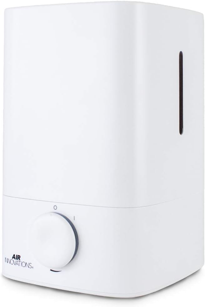 Air Innovations Humidifiers for Bedroom Convenient Oversized 4.5L Tank Runs for 70 Hours for Large Room up to 400 Sq Ft Top Fill Cool Mist Humidifier Ideal for Baby Room and Plants MH-419, White, 1.2 by Air+Innovations