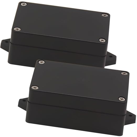 Zulkit Junction Box ABS Plastic Dustproof Waterproof IP65 Universal Electrical Boxes Project Enclosure with Fixed Ear Black 3.94 x 2.68 x 1.57 Inch (100 x 68 x 40 mm) (Pack of 2) by Zulkit