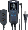 DIGITEN DTC102 Temperature Controller Outlet 2-Stage Plug in Thermostat Digital Greenhouse Thermostat Reptiles Temperature Controller Heating Cooling Mode for Homebrewing Fermentation Space Heater by DIGITEN