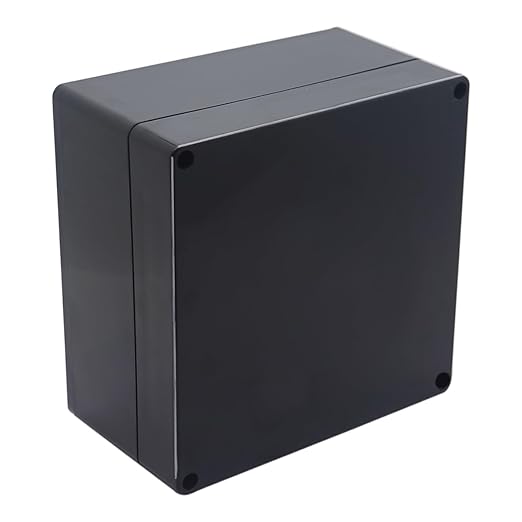 Project Box IP65 Waterproof Junction Box ABS Plastic Electrical Boxes DIY Electronic Project Case Power Enclosure 6.30x6.30x3.54 inch (160 x 160 x90 mm) by Raculety