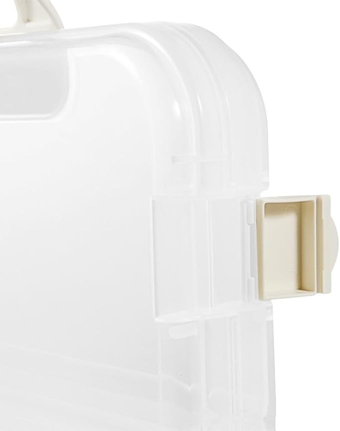 Portable File Box Clear Waterproof Document Storage Box with Snaps PP Files Organizer Cases for A4 Paper Magazines Notebooks School or Office Supplies (1pcs, White) - Image 3