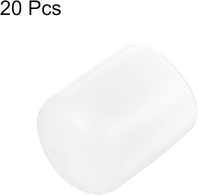 uxcell 20pcs Rubber End Caps Protective Caps 27mm(1 Inch) ID Vinyl PVC Round Tube Bolt Cap Cover Screw Thread Protectors, Clear - Image 2
