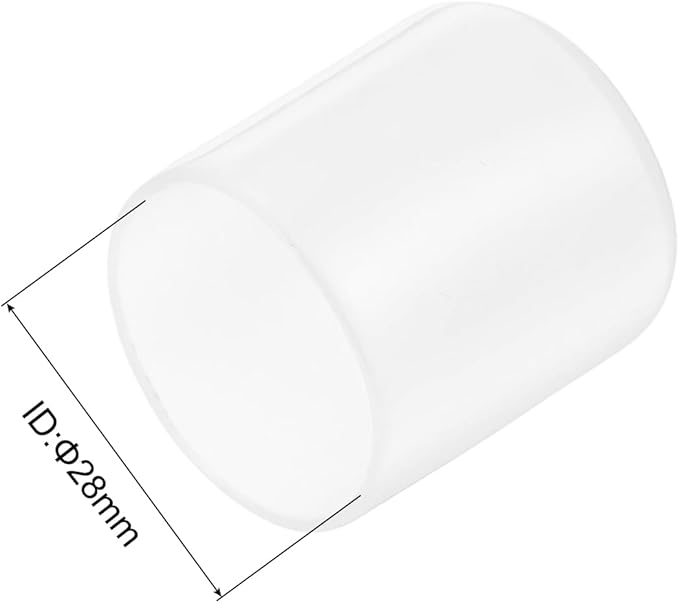 uxcell 20pcs Rubber End Caps Protective Caps 28mm(1.1 Inch) ID Vinyl PVC Round Tube Bolt Cap Cover Screw Thread Protectors, Clear - Image 3