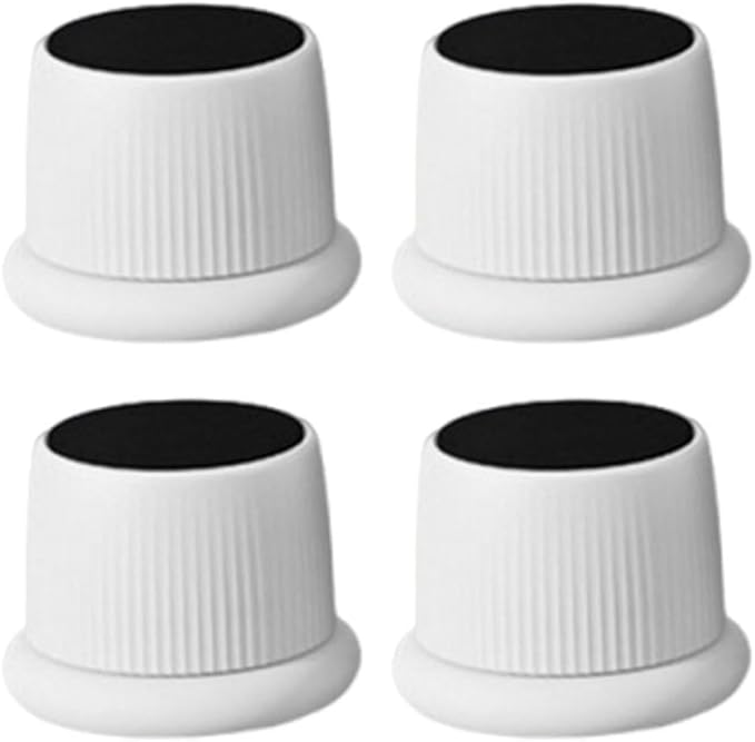 Adjustable Furniture Levelers 40-63mm, Anti-Slip Appliance Risers for Laundry Machines, Noise Reducing Floor Protectors with Moisture Resistant & Non-Slip Design, 4-Pack(White) by Unknown