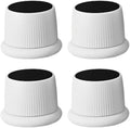 Adjustable Furniture Levelers 40-63mm, Anti-Slip Appliance Risers for Laundry Machines, Noise Reducing Floor Protectors with Moisture Resistant & Non-Slip Design, 4-Pack(White) by Unknown