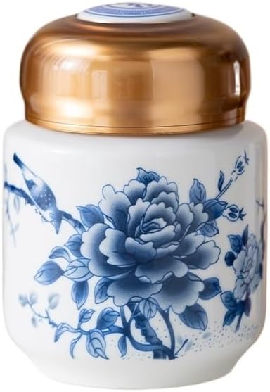 Storage Tank Ceramic Liquid Sealed Jar With Silicone Lid Leak-proof Chinese Medicine Ointment Square Jar Honey Storage Jar Ointment Tea Jar Tea Storage Caddy(C) by Unknown