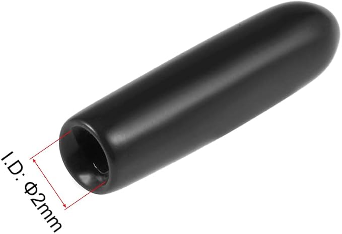 uxcell 20pcs Rubber End Caps 2mm ID Vinyl Round Tube Bolt Cap Cover Thread Protectors Black - Image 3