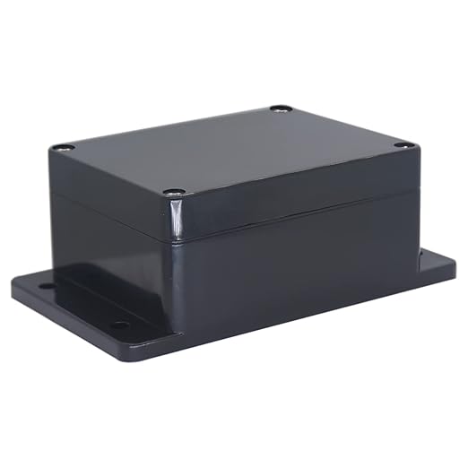 Watertight Junction Box, IP67 Waterproof Project Box Durable ABS Plastic Electronic Enclosure Case for DIY Electrical Project with Wall Fixed Ear 4.53" x 3.54" x 2.17"(115 x 90 x 55 mm) by YETLEBOX