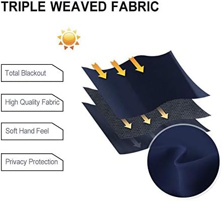 DWCN Total Privacy Room Divider Blackout Curtain - Thermal Curtains for Patio Door, Living Room, Bedroom Partition and Shared Office Space, 1 Grommet Curtain Panel, 8.3ft Wide x 7ft Tall, Navy Blue - Image 6