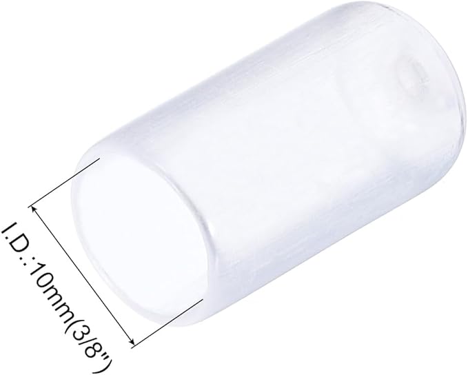 uxcell 20pcs Rubber End Caps 10mm(3/8") ID Vinyl PVC Round Tube Bolt Cap Cover Screw Thread Protectors Clear - Image 3