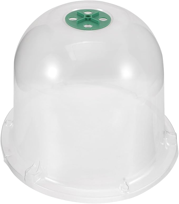 Mikikit Garden Cloche Dome Seedling Cover Plant Humidity Dome Nursery Protector with Air Vent Transparent Grow 10.23X10.23X7.87In by Mikikit