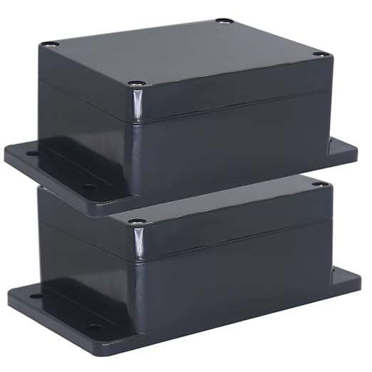 Watertight Junction Box, IP67 Waterproof Project Box Durable ABS Plastic Electronic Enclosure Case for DIY Electrical Project with Wall Fixed Ear 4.53" x 3.54" x 2.17"(115 x 90 x 55 mm) 2Pcs by YETLEBOX