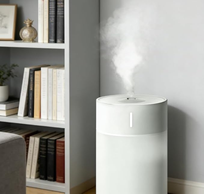 Desktop Humidifier with Cool Mist, Compact Design, White - Image 5