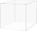 15" Acrylic Display Riser Box with One Open Side No Lid One Piece Versatile Clear Square Retail Merchandise Storage Bin or Product Platform No Assembly by Marketing Holders by MarketingHolders