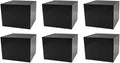 6 Pack Black Acrylic Display Box Counter Retail Merchandise Storage Bins No Lid with Open Bottom 7.75" x 7.75" x 6" Flippable Cubby for Tradeshows and Expos by Marketing Holders by MarketingHolders