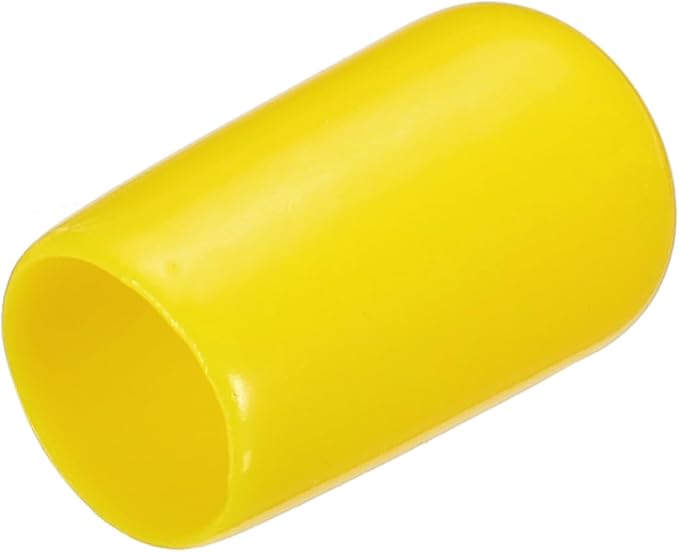 uxcell 20pcs Rubber End Caps 8mm(5/16") ID Vinyl PVC Round Tube Bolt Cap Cover Screw Thread Protectors Yellow by uxcell