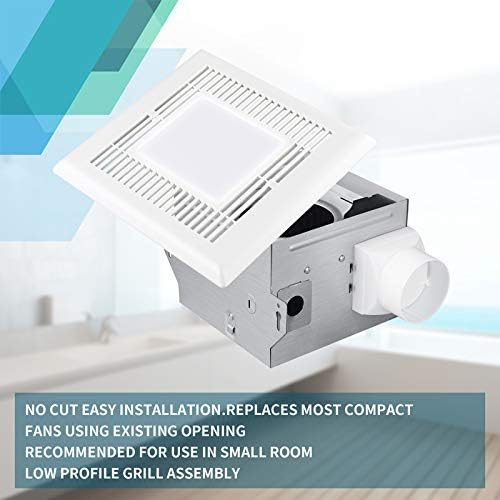 Tech Drive Very-Quiet 70 CFM, 2.0 Sone Bathroom Ventilation and Exhaust Fan With LED light 4000K 600LM(70CFM),Ceiling Mounted Fan,Easy to Install - Image 5