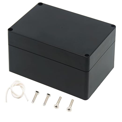 Junction Box, Zulkit Project Box IP65 Waterproof Outdoor Box ABS Plastic Electrical Boxes Electronic Enclosure Black 6.3 x 4.3 x 3.5 inch(160 x 110 x 90 mm)(Pack of 1) by Zulkit