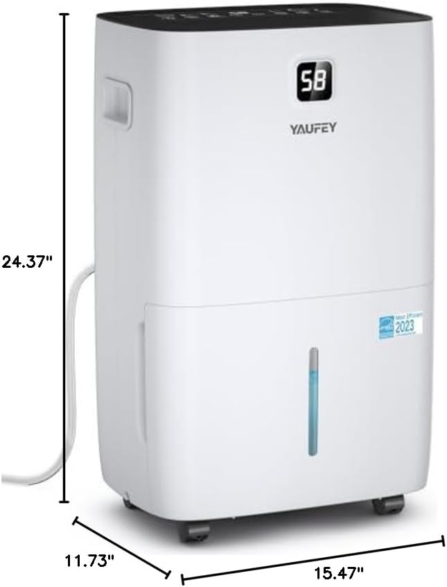 Yaufey 150 Pints Energy Star Dehumidifier with Pump for Home, Basement and Large Room up to 7000 Sq. Ft., With Drain Hose, Timer, Intelligent Humidity Control and Large Water Tank - Image 10