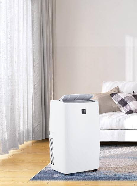 14,000 BTU Portable AC Unit– 4-in-1 Portable Air Conditioner with Cooling, Dehumidifier, Fan & Sleep Mode for Rooms Up to 700 Sq.Ft, Remote Control, LED Display, 24H Timer, White-3033 - Image 7