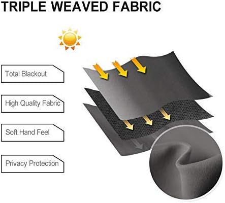 DWCN Blackout Curtain Panel for Bedroom - Thermal Insulated Energy Saving Grommet Blackout Drapery for Patio Door, Room Divider Long Curtain, Dark Grey, W60 inches by L96 inch, 1 PC - Image 4