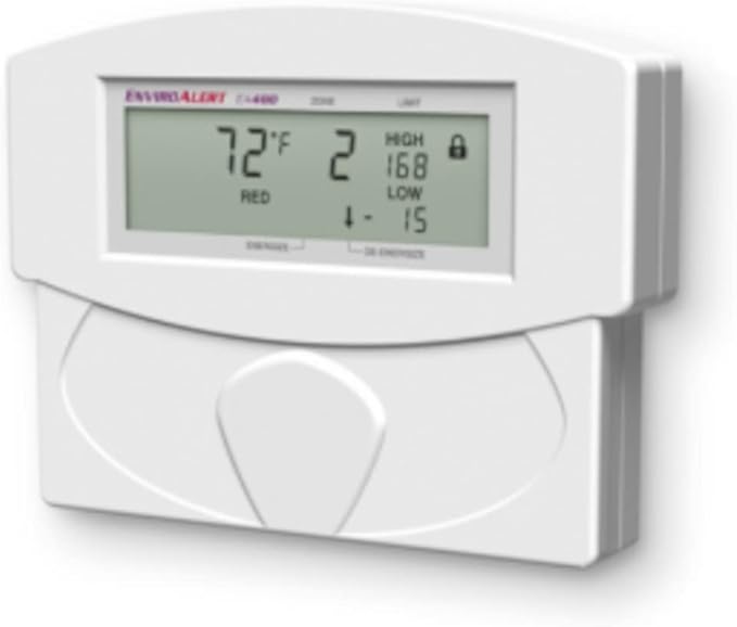 Winland EA400-12 EnviroAlert Environment Monitoring Device, 2-Gang Box/Surface Mount, 12 Volt DC, 200 Milliampere, 4-SPDT Relay Alarm Output, Tamper Proof Lock Setting - Image 2