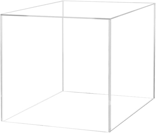 12 Inch Acrylic Display Riser Boxes Clear Hollow Bottom No Lid Retail Product Risers One Open Side Merchandise Storage Caddy No Assembly by Marketing Holders by MarketingHolders