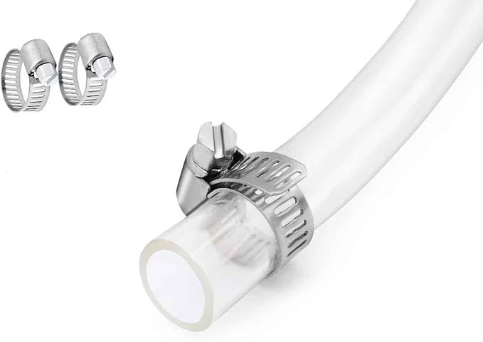 1/4’’ ID × 3/8’’ OD - 10 ft Clear Plastic Vinyl Tubing, Flexible PVC Hose Lightweight Non-Toxic vinyl Tube for Transfer Water Air Oil by ProfessionalBrand