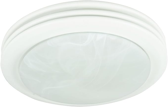 Good Housekeeping (90052 Yorkshire 80 CFM 2.5 Sones Decorative Bathroom Ventilation Exhaust Fan with Light in Satin White by GoodHousekeeping
