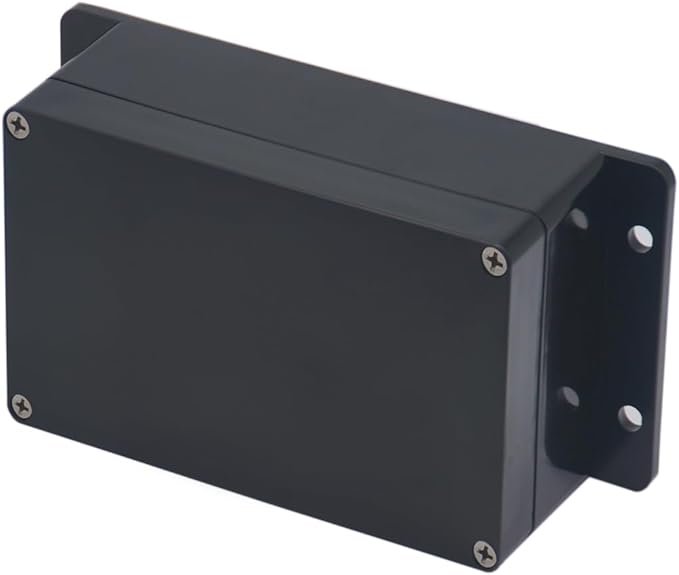 Project Box ABS Plastic Black Electrical Boxes IP65 Waterproof DIY Electronic Junction Box Power Enclosure with Fixed Ear 6.2x3.5x2.4 inch (158x90x60 mm) by Otdorpatio