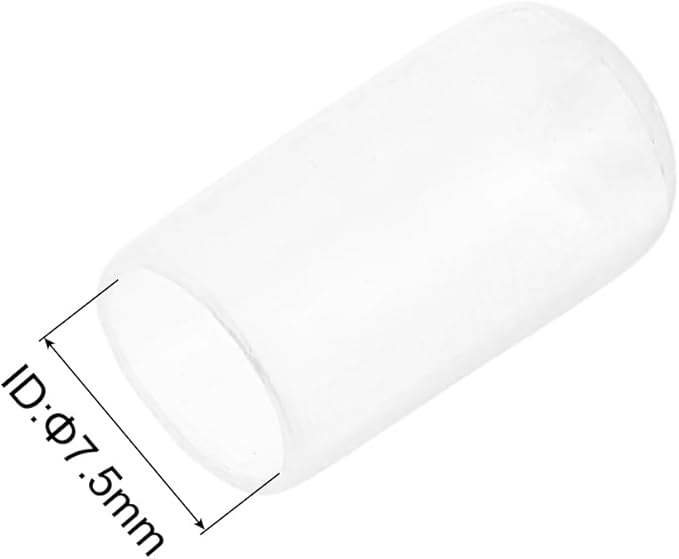 uxcell 20pcs Rubber End Caps Protective Caps 7.5mm ID Vinyl PVC Round Tube Bolt Cap Cover Screw Thread Protectors, Clear - Image 3