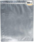 AwePackage Mylar Aluminum Foil Zipper Bag for Long Term food storage and collectibles - vacuum seal (50, 1.5 Gallon(12x16")) by Awe+Package