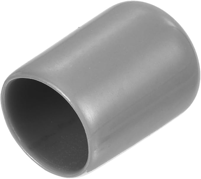uxcell 20pcs Rubber End Caps Protective Caps 14mm ID Vinyl PVC Round Tube Bolt Cap Cover Screw Thread Protectors, Light Grey by uxcell