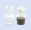Transparent Nursery Pots 4Inch with Humidity Domes for Seeds Starting, Clear Plastic Plant Pots with Drainage Holes (4Inch, 30Pcs,Clear Pots with Lids) by RooTrimmer