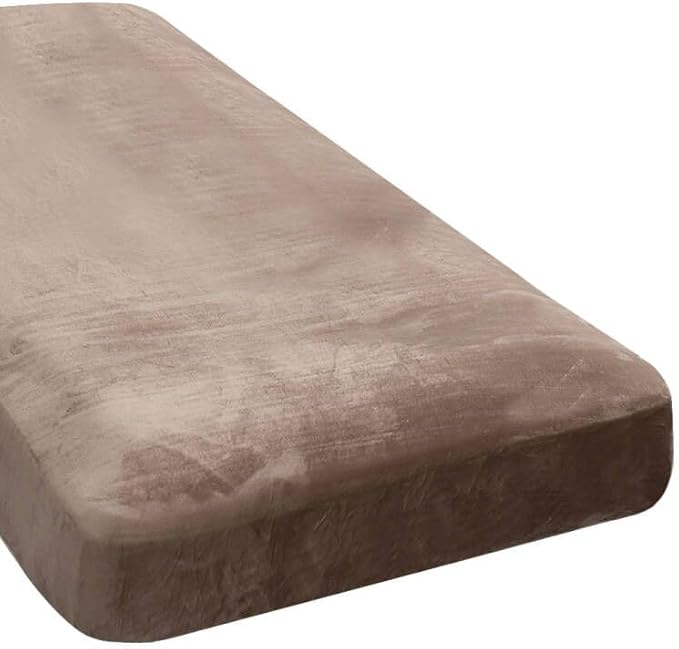H.VERSAILTEX Velvet Stretch Individual Chaise Cover Sectional Couch Covers for L Shaped Sofa Both Left/Right Furniture Protector Seat Cushion Sofa Cover (1 Piece Chaise Cover, Taupe) by HVERSAILTEX