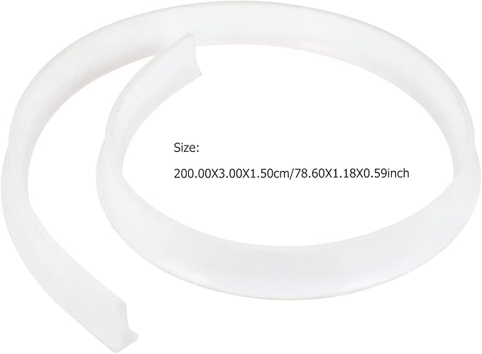 LIFKOME 2m Bathroom Strip Kitchen Desktop Strip Shower Water Blocker Edge Guard Soft Hands Easy to Install - Image 2