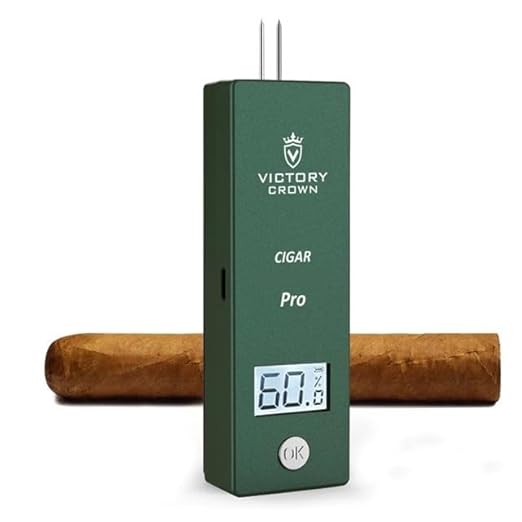 Digital Cigar Humidity Meter Portable Electric Moisture Guage Tester Reader Humidor Hygrometer Needle LCD Display Smoking Tobacco Accessories Gifts (Green) by Omana