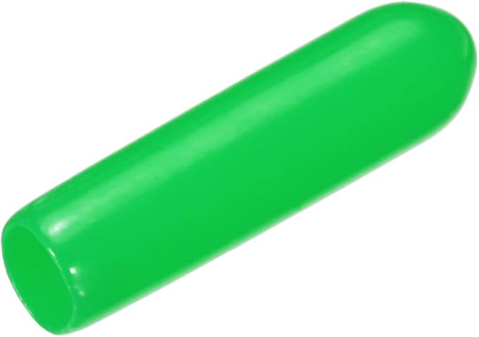 uxcell 20pcs Rubber End Caps 3mm(1/8") ID Vinyl PVC Round Tube Bolt Cap Cover Screw Thread Protectors Green by uxcell