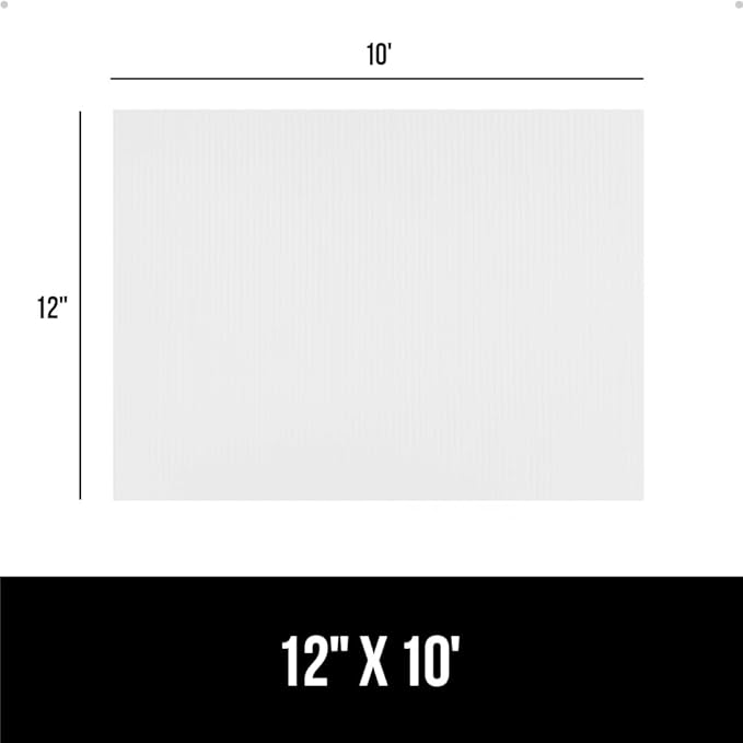 GORILLA GRIP DuraGuard Shelf Liner, Non-Adhesive Cabinet Liners for Kitchen Drawers, Shelves, Refrigerator, Pantry Storage, Bathroom Closet, Durable Waterproof BPA Free Ribbed Plastic, 12x10 White - Image 8